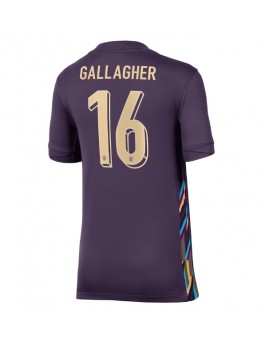 England Conor Gallagher #16 Replika Borta Kläder Dam EM 2024 Kortärmad